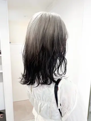 ミディアム カラー ハイトーン/ウルフ/ レイヤー/Asukaのヘアスタイル