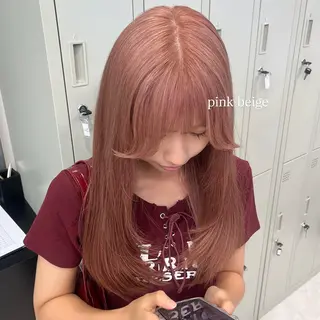 ロング カラー ヘアアレンジ ハイトーン/透明感 髪質改善/rinaのヘアスタイル