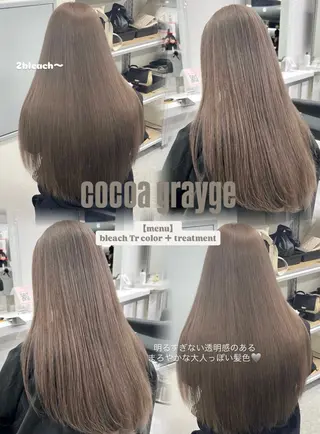 カラー 透ける透明感カラー 🤍anju🎀のヘアスタイル