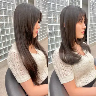 ミディアム Misaki /ボブ/縮毛矯正のヘアスタイル
