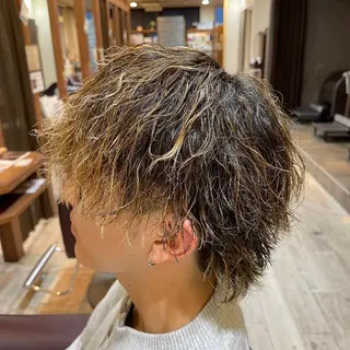 カラー パーマ メンズ 樽川翔/フェザーパー マ/シャドウパーマのヘアスタイル