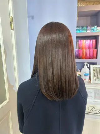 セミロング カラー 柔らかカラー🤎 luna🧸🤎のヘアスタイル