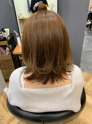 セミロング 韓国ヘア/レイヤー 🇰🇷/艶髪/長橋のヘアスタイル