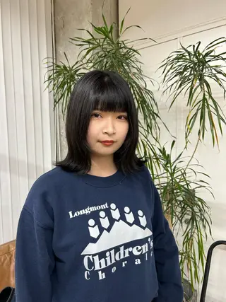 セミロング maho/ブリーチ なし垢抜けカラー♡のヘアスタイル