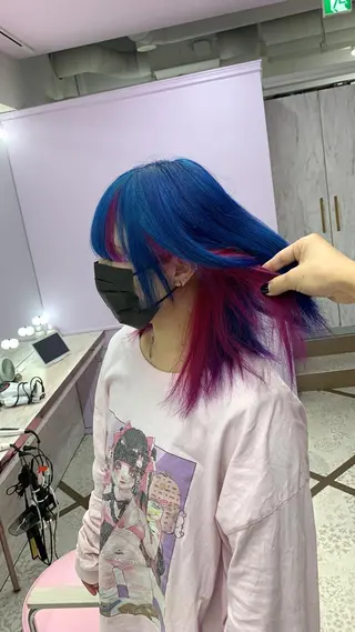 ミディアム L STUDIO心斎橋店所属・派手髪支持率No1 Eisukeのヘアスタイル