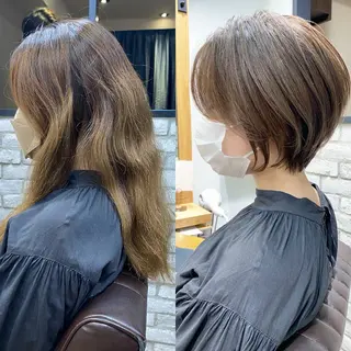 ショート ショート/レイヤー/ 無料/表参道/荒砂のヘアスタイル