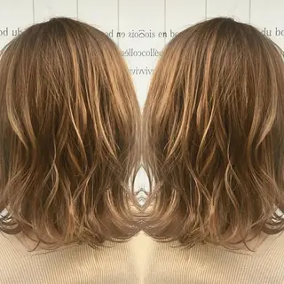 ミディアム カラー grandage 北千住のヘアスタイル