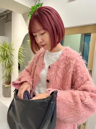 ショート ハイトーン/ ボブ 中村麟のヘアスタイル