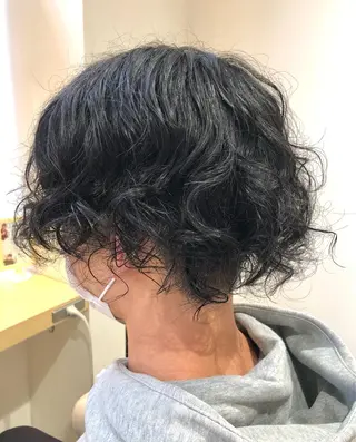 ショート パーマ メンズ 低ダメージ施術/ 🐮牛木 史裕🐮のヘアスタイル