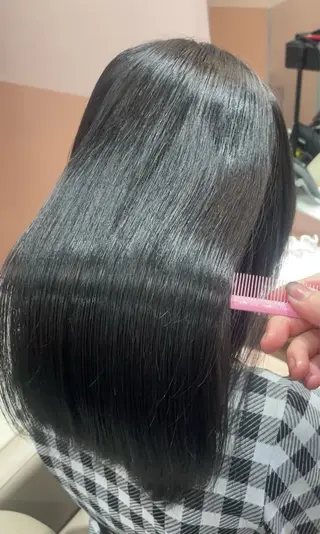 ミディアム ブリーチ/縮毛矯正/ 韓国/💗ホノカ💗のヘアスタイル