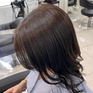 ミディアム カラー 【センターパート/ マッシュ】ryokaのヘアスタイル