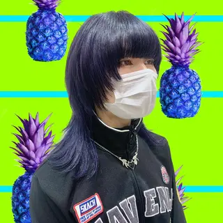 セミロング hollo原宿所属・パーマ/ハイトーン 🎀Rumiのヘアスタイル