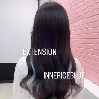 ロング カラー エクステ🩵ブリーチ 韓国ヘア🩵KAEのヘアスタイル