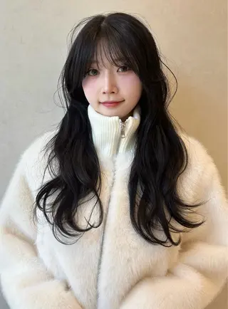 ミディアム カラー ヘアアレンジ メンズ Salowin原宿ash所属・‎透明感×艶髪 ‎🫒maki🎀のヘアスタイル