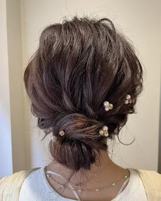 セミロング ヘアアレンジ サソウ ユリエ🥥のヘアスタイル