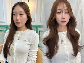 ロング 韓国レイヤーカット/ 縮毛矯正/羽田航のヘアスタイル