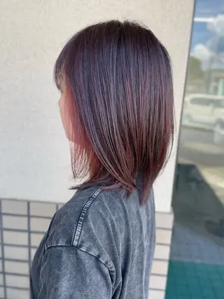 ミディアム カラー 沢田 瞳のヘアスタイル