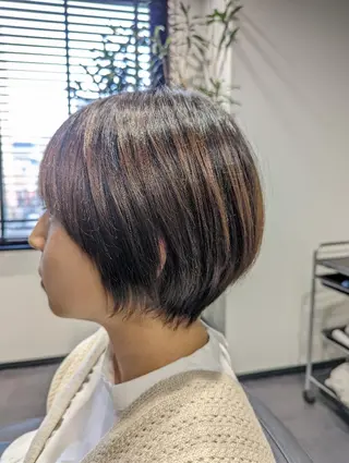 ショート カラー パーマ 久保田 優作のヘアスタイル