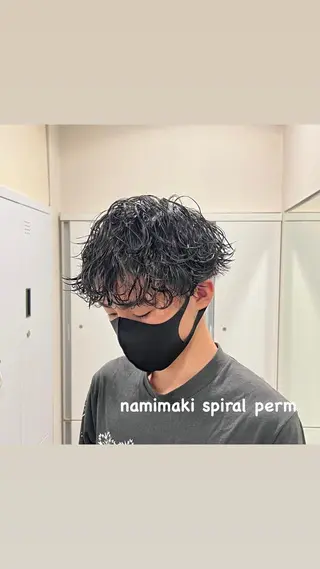 ショート パーマ メンズ 茅ヶ崎パーマ特化/ スパイラル/ハルキのヘアスタイル