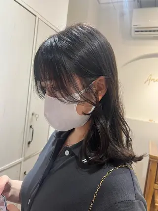 ミディアム カラー 🥀韓国ヘア🥀 宮津真菜のヘアスタイル