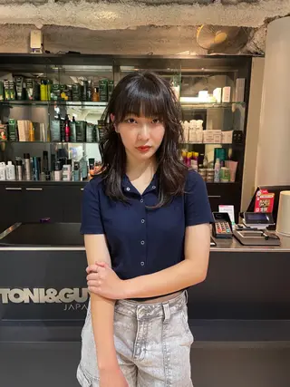 ミディアム レイヤーカット/ 堀匠吾のヘアスタイル