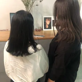 セミロング カラー 当日予約大歓迎💗 依田瑞希のヘアスタイル