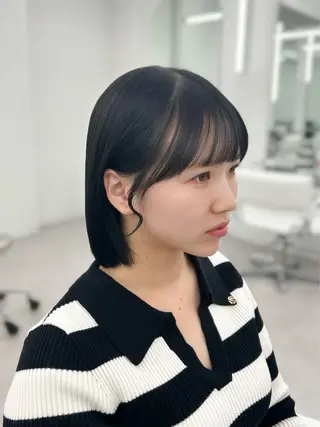 ミディアム 韓国ヘア/顔周り ヘアセット/加藤優里のヘアスタイル
