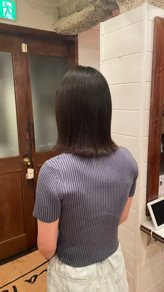 ミディアム ボブ/縮毛矯正/レイ ヤー♡Natsukiのヘアスタイル