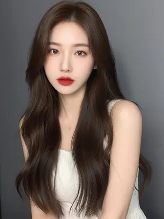 ロング 新宿/韓国メンズ RIKUパーマのヘアスタイル