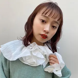 ミディアム カラー 🪭risa 暖色/レイヤー🪭のヘアスタイル