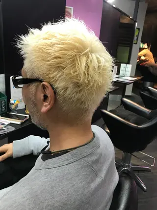 ショート メンズ ハイライト/髪質改善 ans/黒木 和大のヘアスタイル