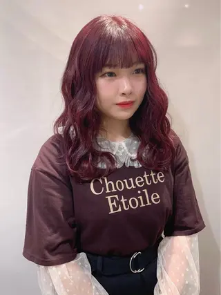 ミディアム カラー ヘアアレンジ As hair所属・柔らか垢抜けｶﾗｰと ｶｯﾄ🫧ASUKAのヘアスタイル