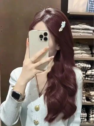 ロング カラー ヘアアレンジ 🫧🎀うる艶暖色 🏹Nanako🎀のヘアスタイル