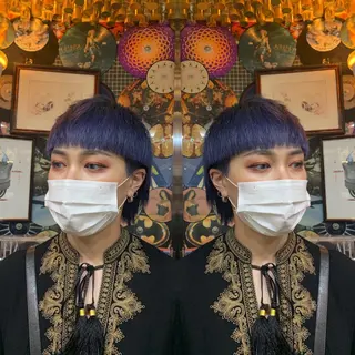 ショート カラー haco+所属・🌈派手髪エクステ ブレイズ🌈ひろとのヘアスタイル