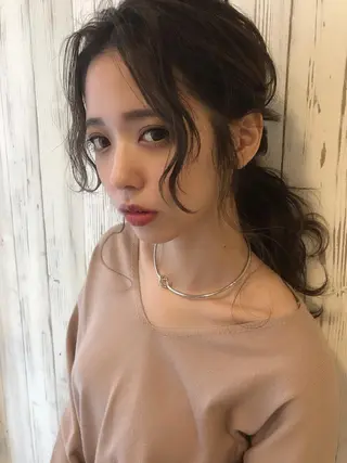 ミディアム カラー ヘアアレンジ 🎊ルービック 京橋店💛のヘアスタイル