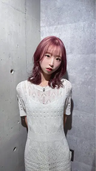 ミディアム 鎌田 梨瑚のヘアスタイル