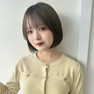 ショート カラー 美髪矯正/艶髪カラー 🌟小顔に見えるボブのヘアスタイル