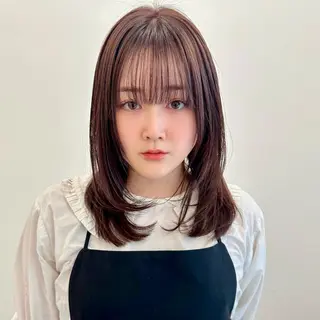 ミディアム カラー ブリーチなし/レイヤ ー特化🌈Tommyのヘアスタイル