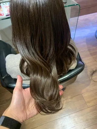 セミロング コテ巻きパーマ/韓国 パーマ/佐野のヘアスタイル