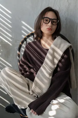 ミディアム カラー 落合 妙佳のヘアスタイル