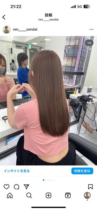 カラー ブリーチなしモテヘア 🤍REN🤍🪄のヘアスタイル