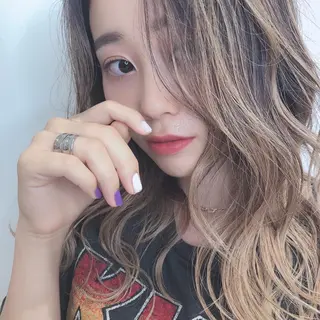 セミロング チダアキフミ Ash大森のヘアスタイル