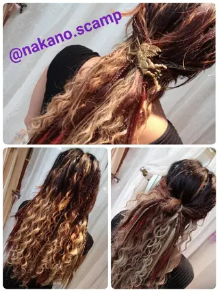 ロング ヘアアレンジ カラー キッズ マツエク・マツパ scamp ★のヘアスタイル