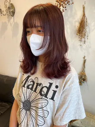 セミロング カラー m ā l o.🌷 サカモトマイコのヘアスタイル