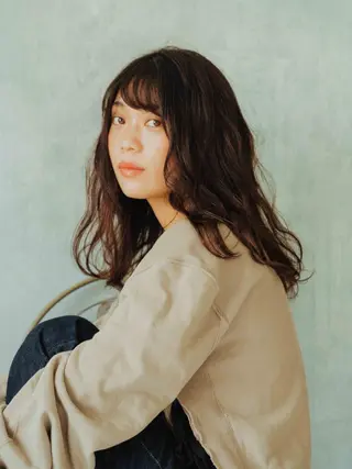 ミディアム カラー パーマ ヘアアレンジ メンズ キッズ ネイル マツエク・マツパ unu hair所属・藤井 仁紀のヘアスタイル