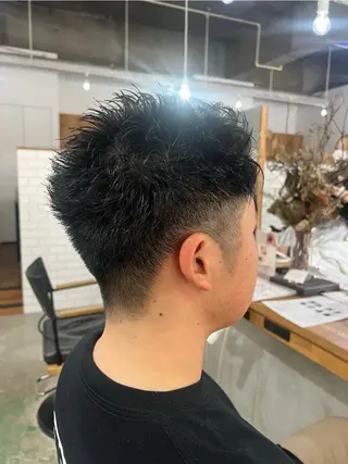 ショート パーマ メンズ ATELIER ZIZI本前花菜のヘアスタイル