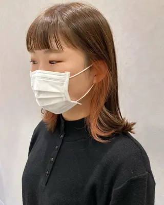 ミディアム カラー nono/パーマ /顔まわりカット🐈のヘアスタイル