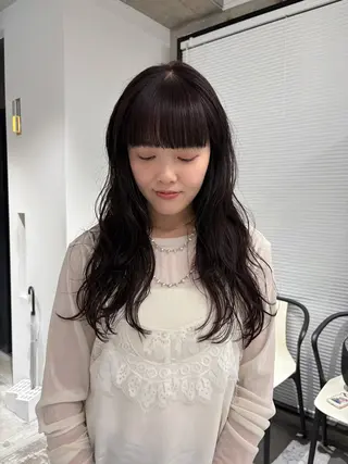 ロング カラー 原 菜帆のヘアスタイル
