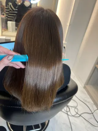 ミディアム &chaLme   心斎橋所属・emi/髪質改善/ 韓国風/艶カラーのヘアスタイル