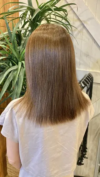 ミディアム 40代以上限定 縮毛矯正モデル募集のヘアスタイル